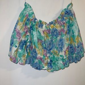 Zara Multi Color Floral Crop Top